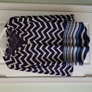 Lucky Brand Chevron Navy Top